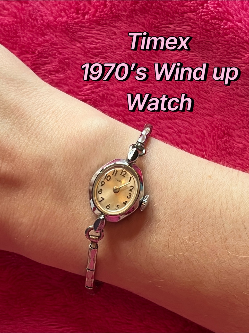 Timex Womens 1970s Vintage Silver WindUp Watch